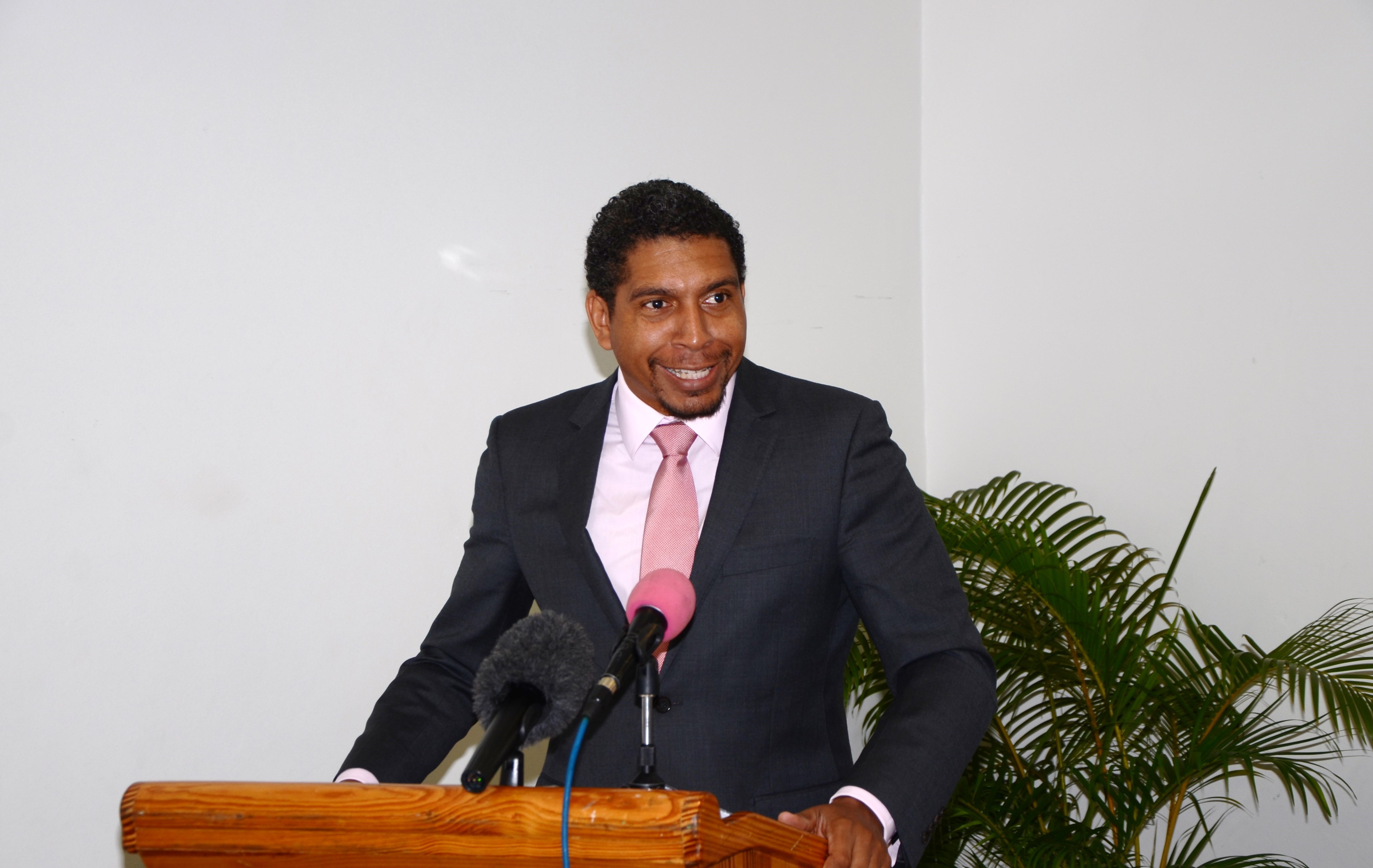 Hon. Camillo Gonsalves, Minister of Foreign Affairs, Foreign Trade, Commerce and Information Technology, addresses opening of Inter-American Exhibit 2014(April 14, 2014)